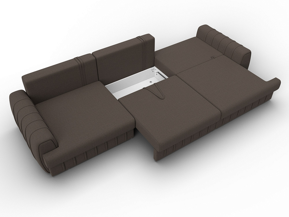 Диван прямой Лига-057 НПБ Лонг (амур 05 коричневый)