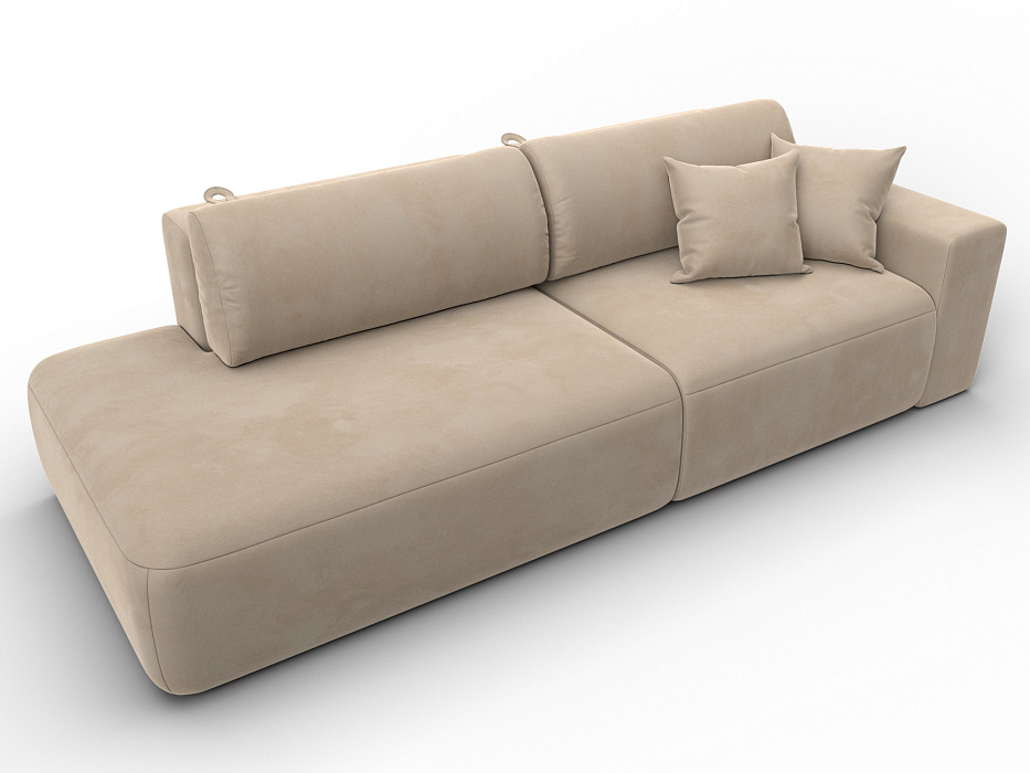 Диван прямой Лига-036 НПБ Модерн подлокотник справа (бежевый)