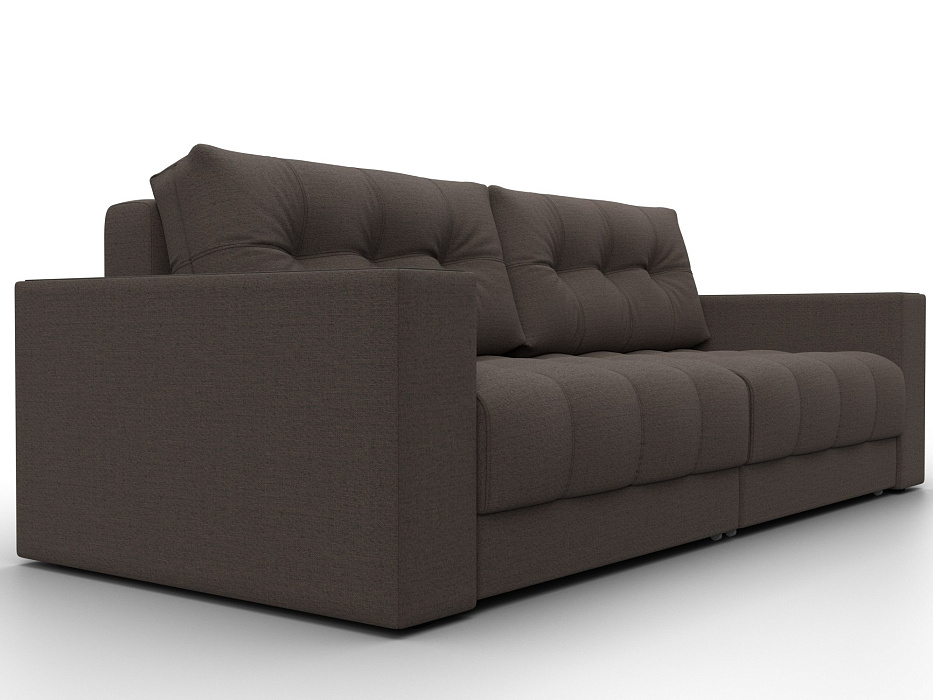 Диван прямой с декором Лига-049 НПБ (амур 05 коричневый)