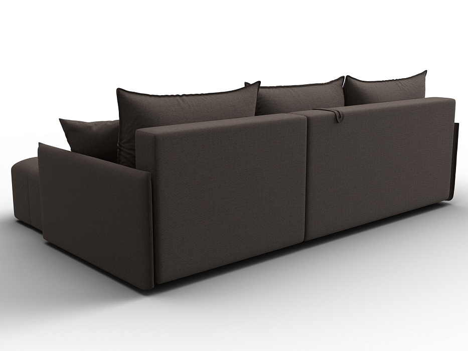 Диван угловой Лига-054 НПБ угол универсальный (амур 05 коричневый)