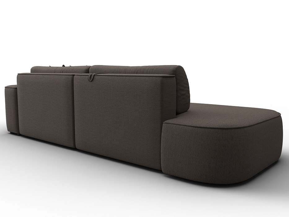 Диван угловой Лига-065 БП угол правый (амур 05 коричневый)