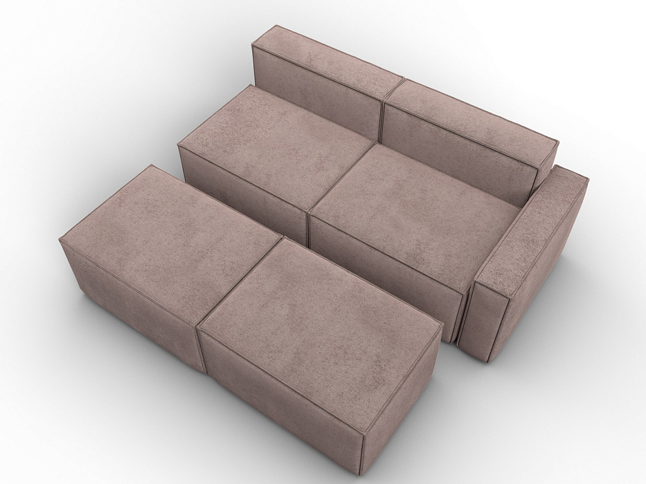 Диван угловой модульный Лига-063 угол правый (tower 05 бежевый)