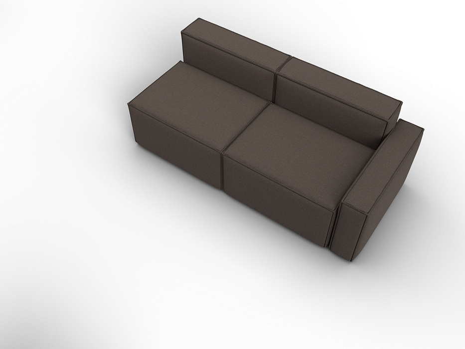 Диван угловой модульный Лига-063 угол правый (амур 05 коричневый)