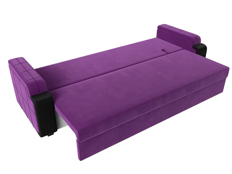 Прямой диван Николь Лайт (фиолетовый\черный)