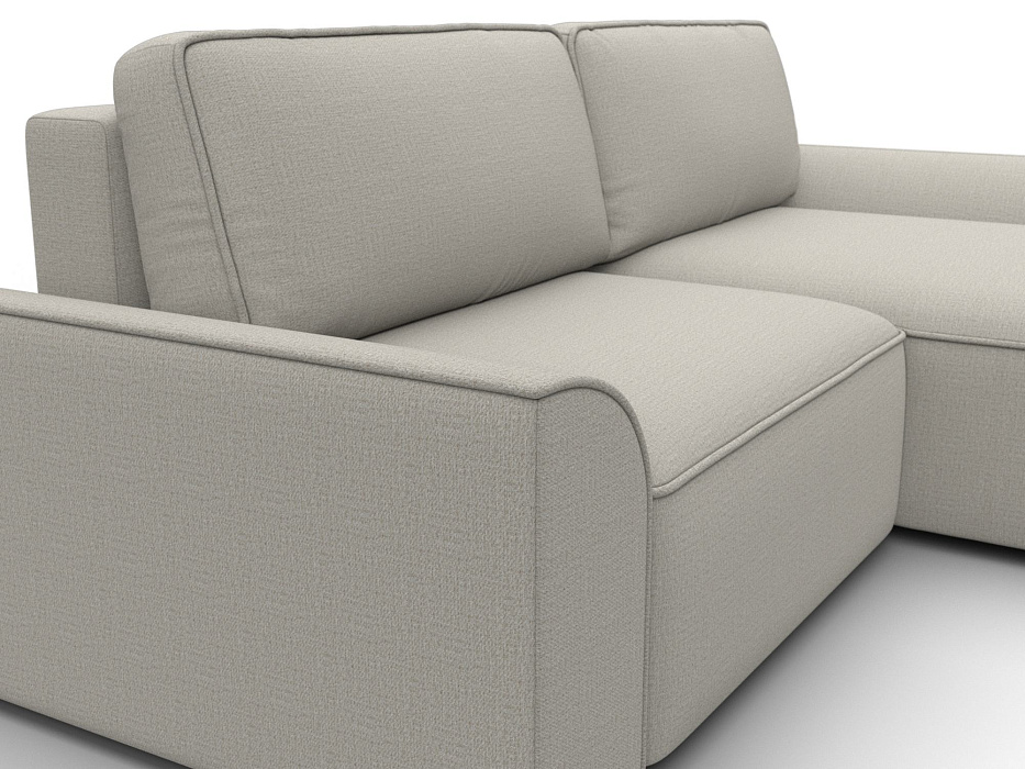 Диван угловой Лига-048 НПБ (амур 02 бежевый)