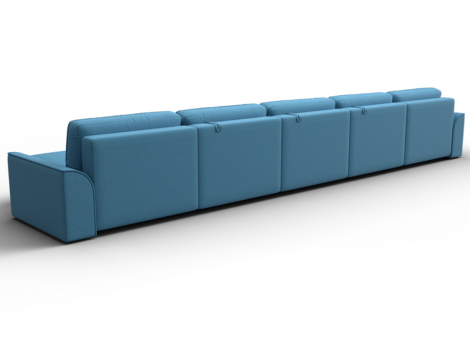 Диван П-образный Лига-048 НПБ МегаЛонг (амур 10 голубой)