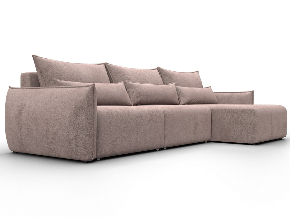 Диван угловой Лига-051 НПБ Лонг угол универсальный (tower 05 бежевый)