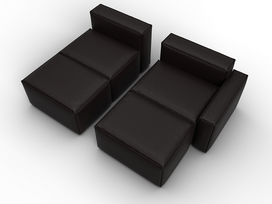 Диван угловой модульный Лига-063 угол правый (grifon 12 коричневый)