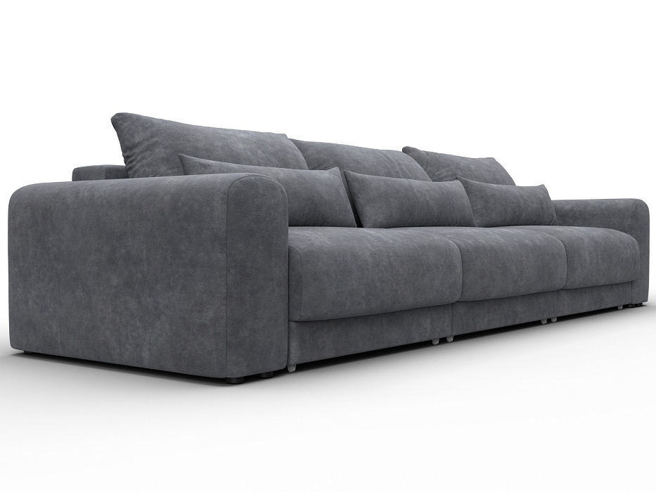 Диван прямой Лига-056 НПБ Лонг (brut 16 темно-серый)