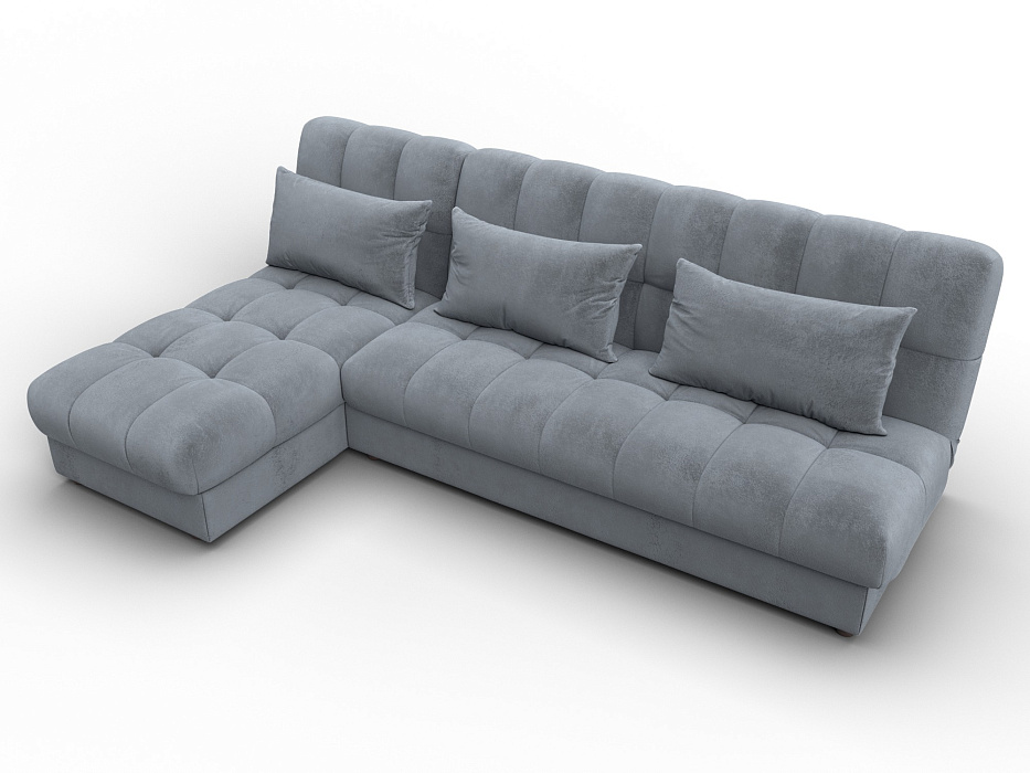 Диван угловой Лига-116 НПБ угол левый (tower 10 серый)