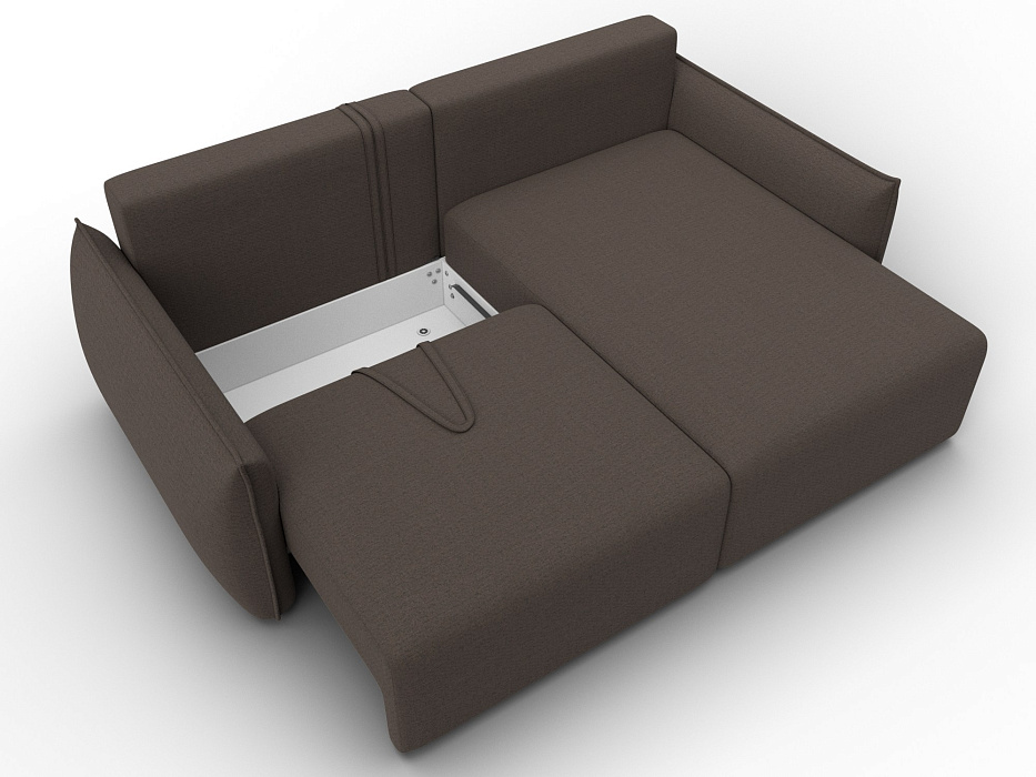 Диван угловой Лига-051 НПБ угол универсальный (амур 05 коричневый)