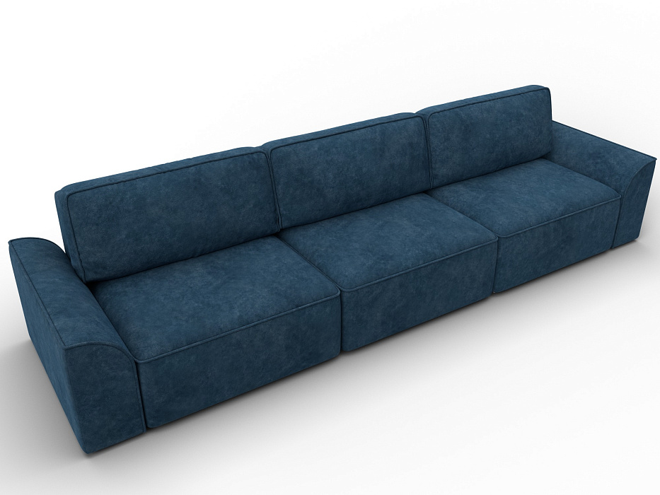 Диван прямой Лига-048 НПБ Лонг (brut 11 синий)