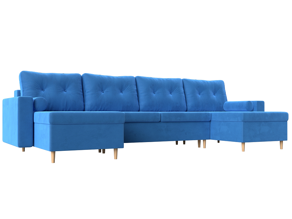 П-образный диван Белфаст (голубой цвет)