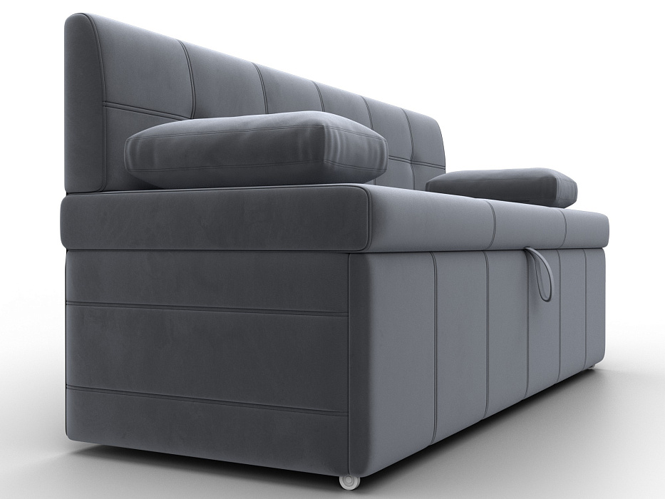 Диван кухонный прямой Лео (серый)