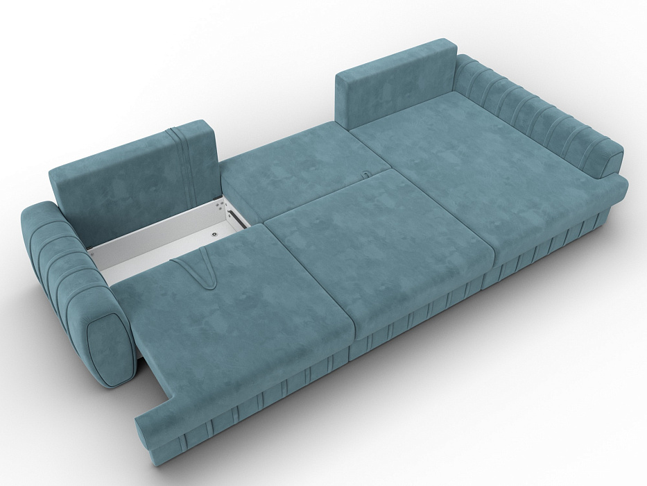 Диван угловой Лига-057 НПБ Лонг угол правый (seven 113 бирюзовый)