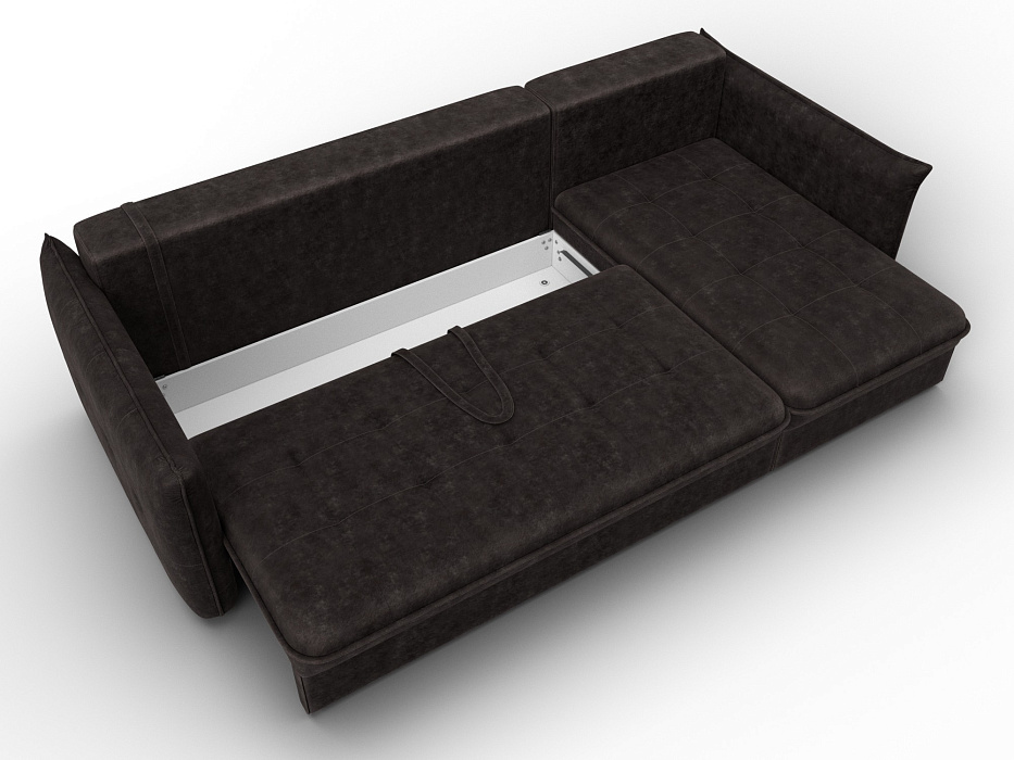 Диван угловой Лига-100 НПБ угол универсальный (brut 17 коричневый)