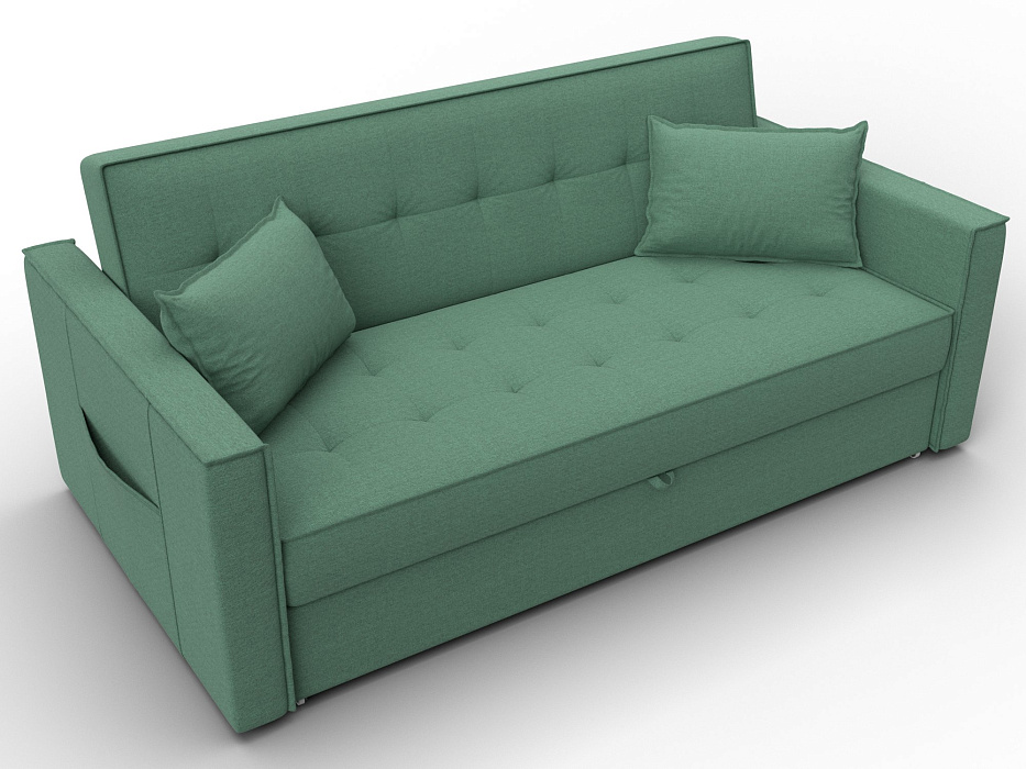 Диван прямой Лига-104 (160) (амур 11 зеленый)