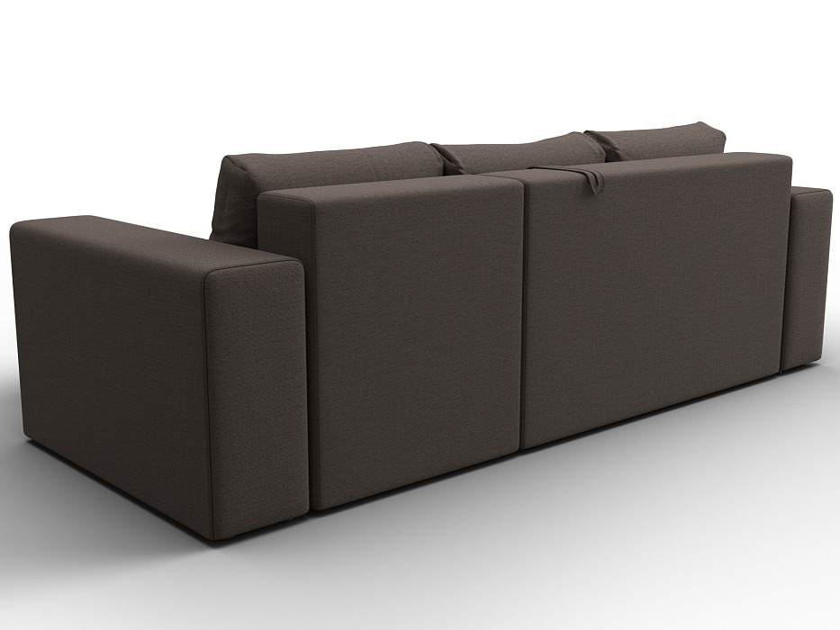 Диван угловой Лига-076 угол универсальный (амур 05 коричневый)