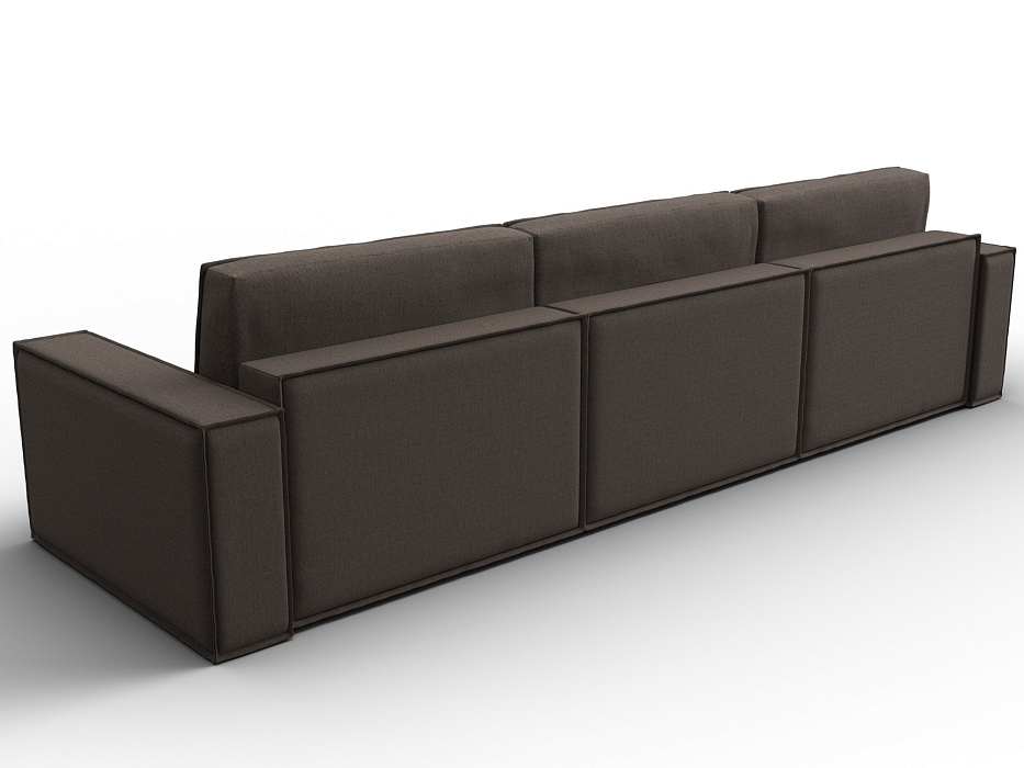 Диван прямой Куба лонг (амур 05 коричневый)