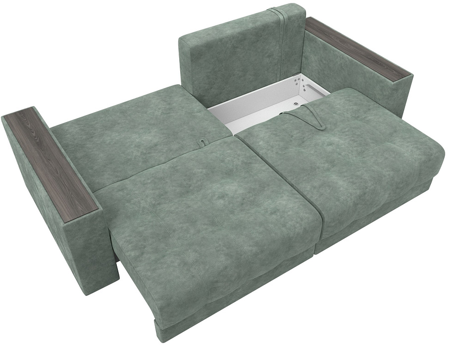 Диван прямой с декором Лига-049 НПБ (brut 08 зеленый) Диван прямой с декором Лига-049 НПБ (brut 08 зеленый)