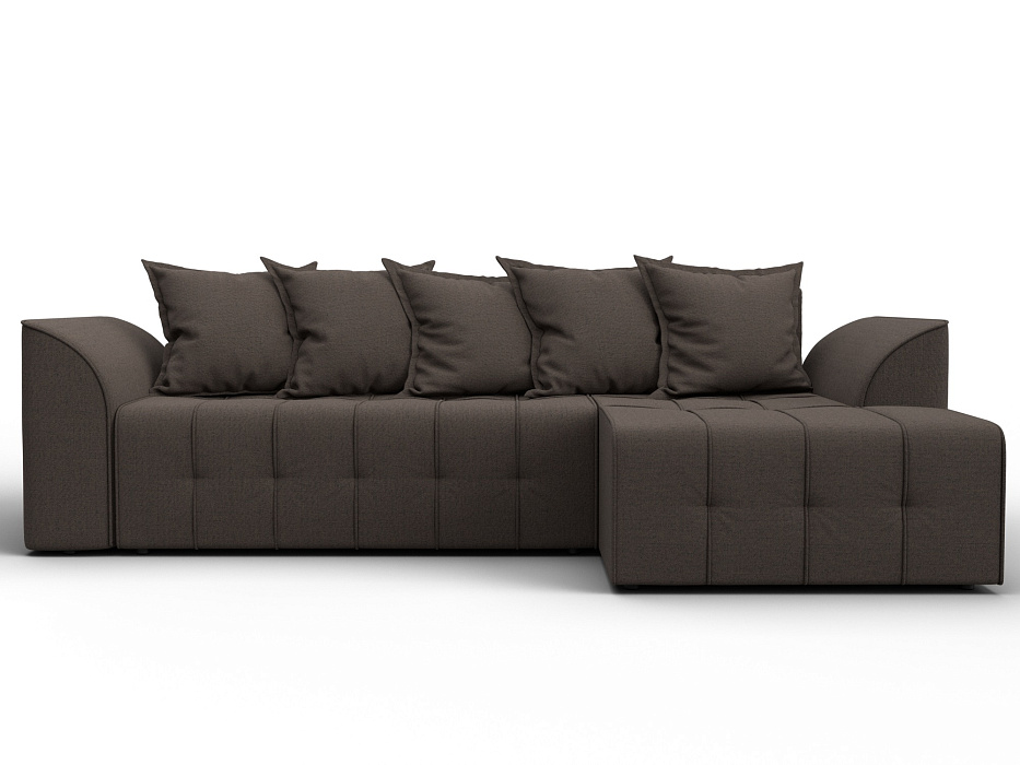 Диван угловой Лига-113 угол правый (амур 05 коричневый)