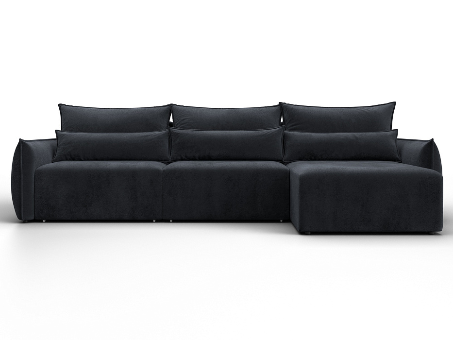 Диван угловой Лига-051 НПБ Лонг угол универсальный (tower 11 темно-серый)