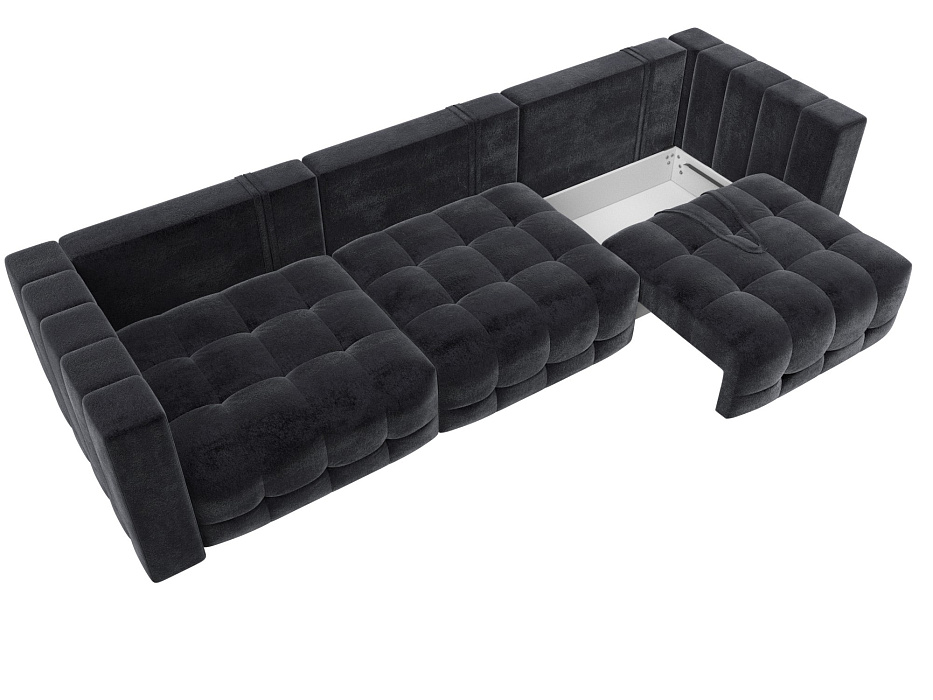 Диван прямой Лига-052 НПБ Лонг (tower 11 темно-серый)