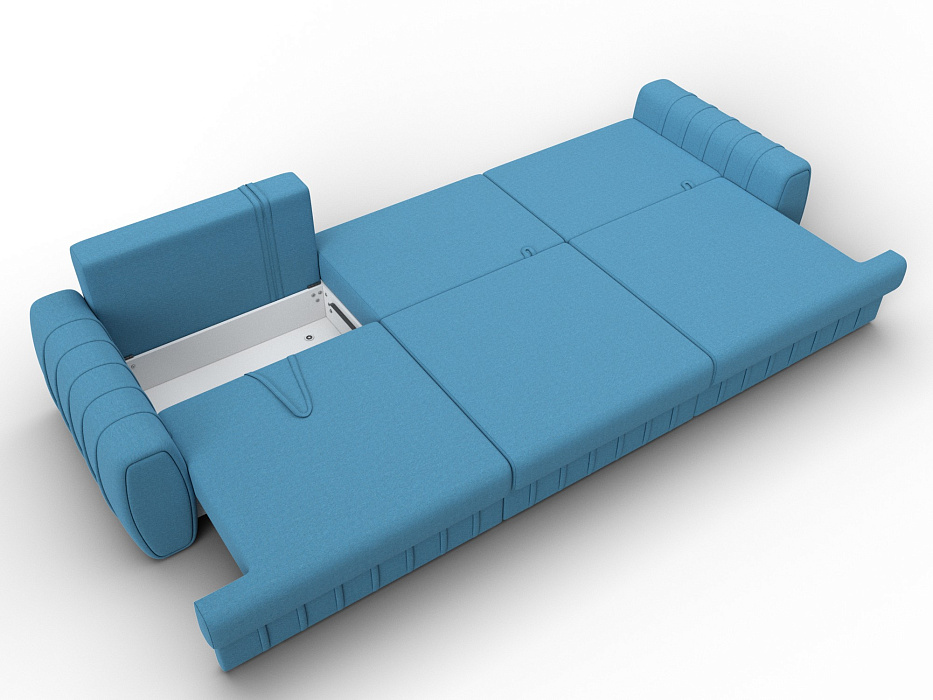 Диван прямой Лига-057 НПБ Лонг (амур 10 голубой)