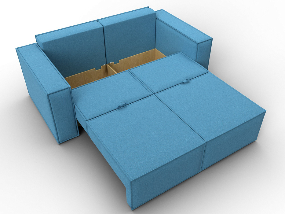 Диван прямой Куба мини (амур 10 голубой)