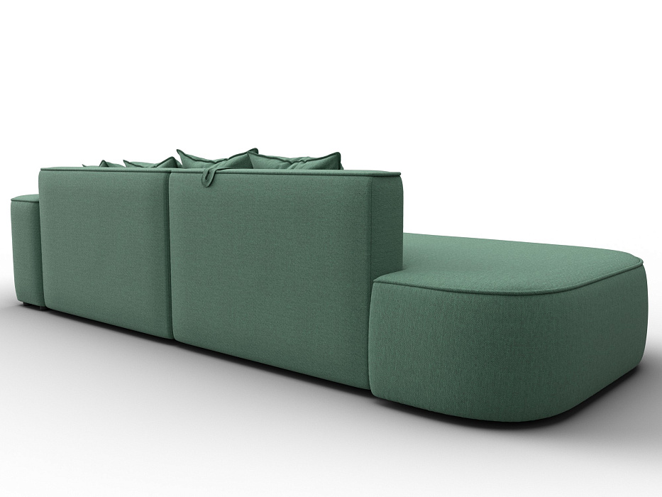 Диван угловой Лига-065 угол правый (амур 11 зеленый)