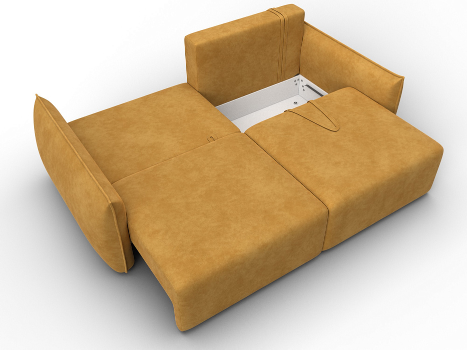 Диван прямой Лига-051 НПБ (brut 10 желтый)