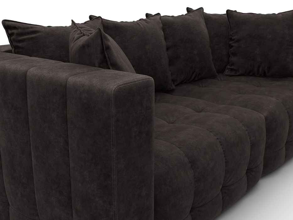 Диван прямой Лига-052 НПБ (brut 17 коричневый)