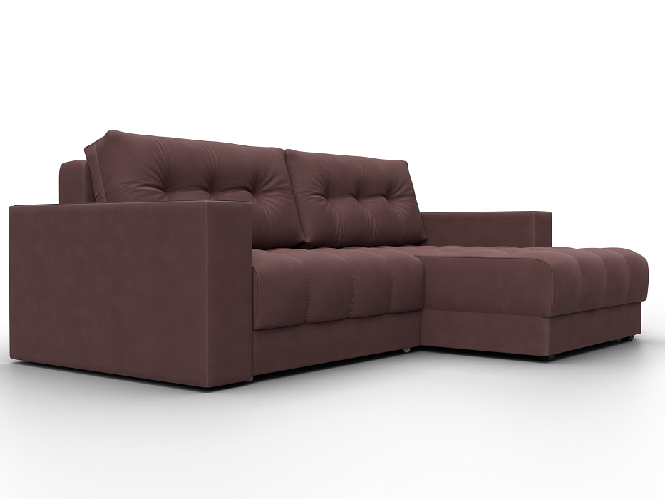 Диван угловой с декором Лига-049 НПБ (joly 09 бордовый)