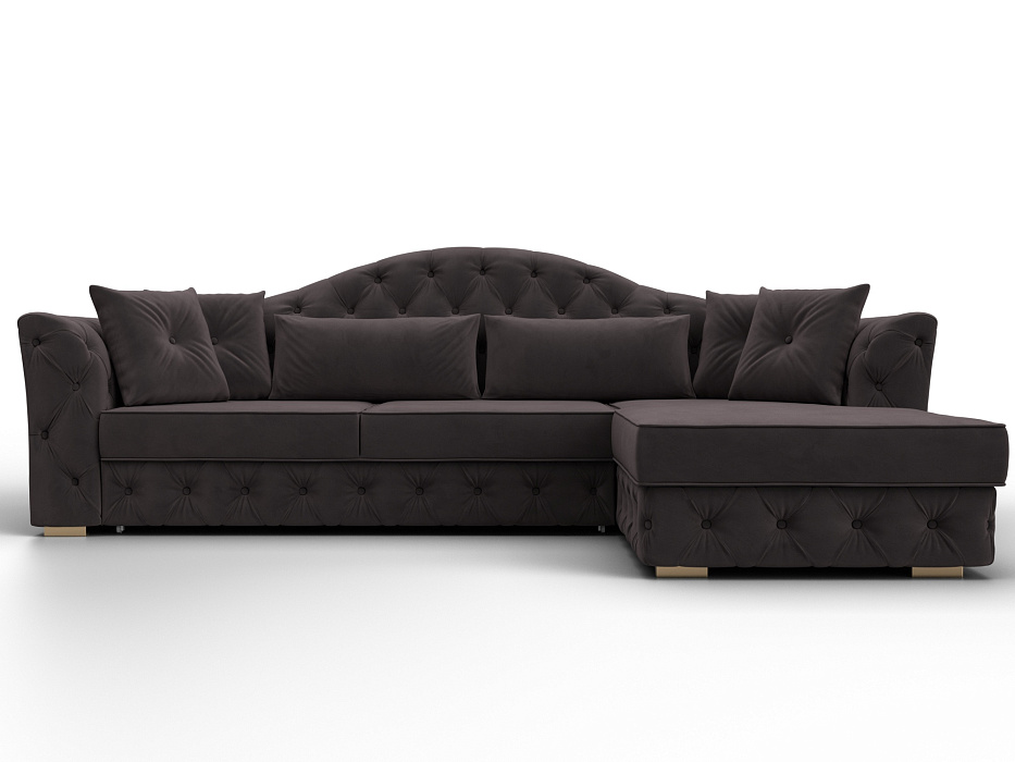 Диван угловой Артис правый угол (seven 727 коричневый)