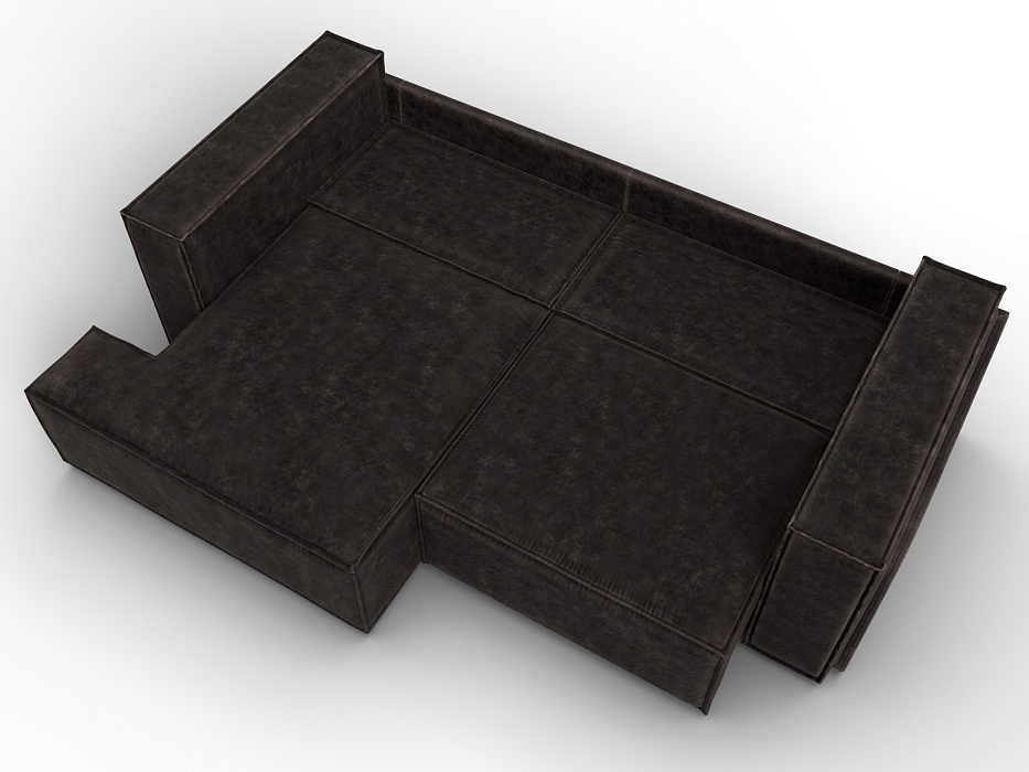 Диван угловой Лига-061 угол левый (brut 17 коричневый)