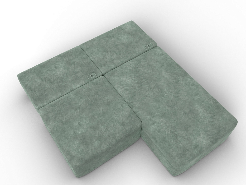 Диван угловой модульный Лига-060 НПБ угол универсальный (brut 08 зеленый)