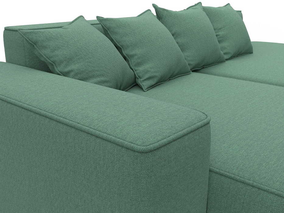 Диван угловой Лига-065 угол левый (амур 11 зеленый)