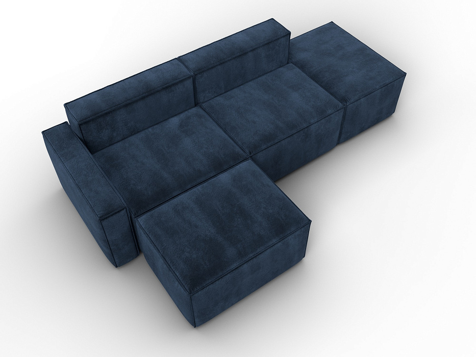 Диван угловой модульный Лига-063 угол левый (tower 13 синий)