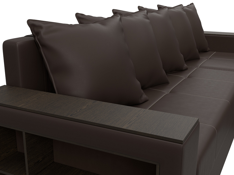 Диван угловой Дубай Лайт правый угол (коричневый)
