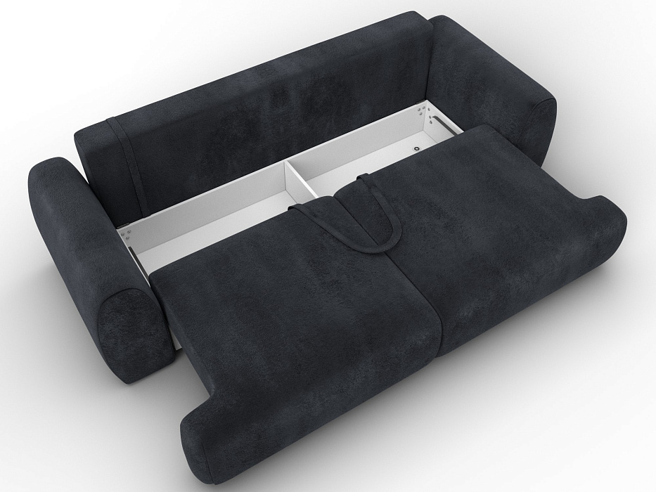 Диван прямой Лига-115 НПБ (tower 11 темно-серый)