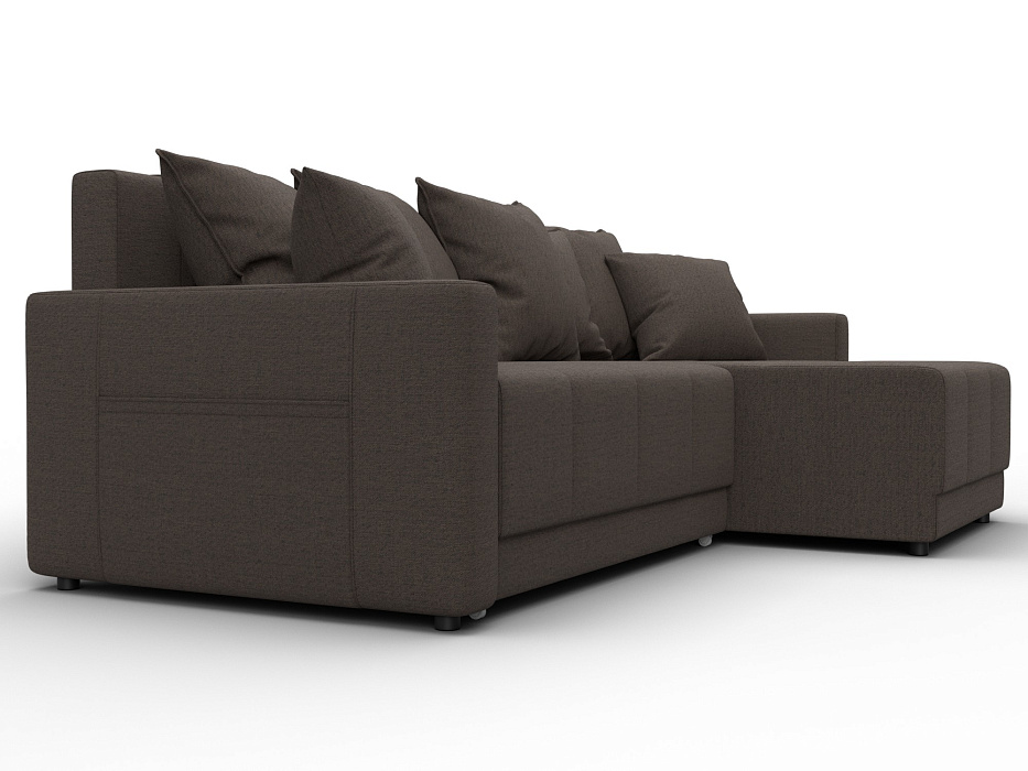 Диван угловой Лига-125 угол универсальный (амур 05 коричневый)