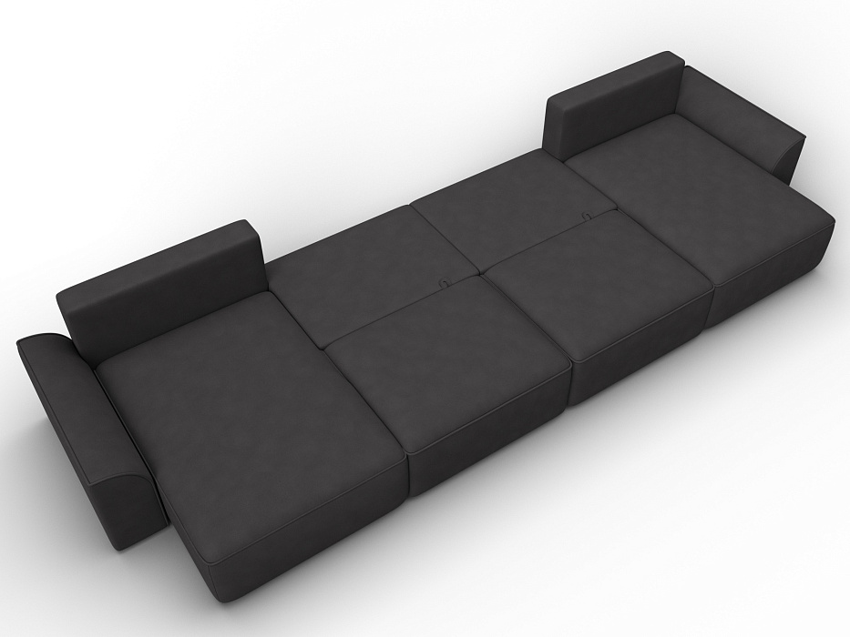 Диван П-образный Лига-048 НПБ лонг (joly 08 коричневый)