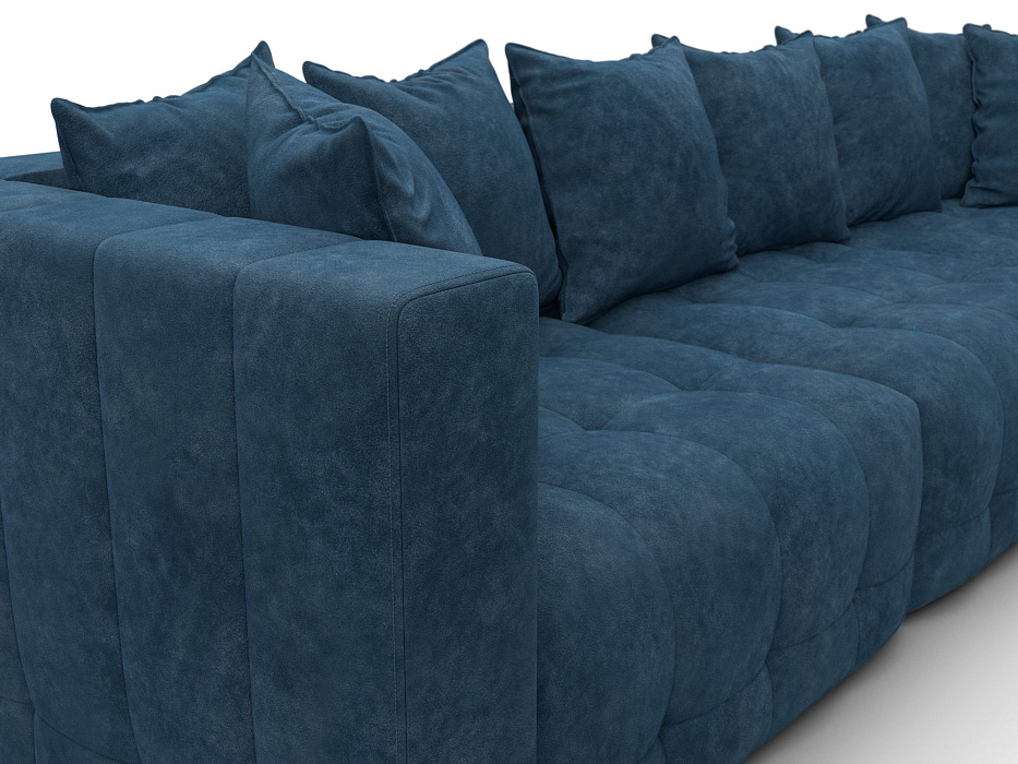 Диван прямой Лига-052 НПБ Лонг (brut 11 синий)