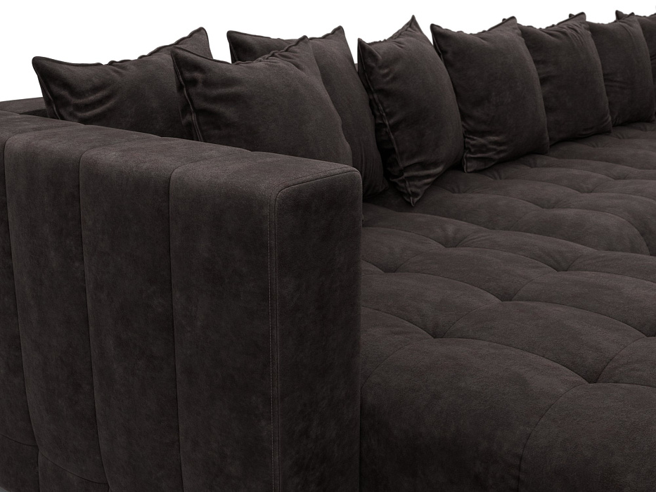 Диван П-образный Лига-052 НПБ Лонг (brut 17 коричневый)