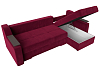 Угловой диван Сенатор правый угол (бордовый цвет)