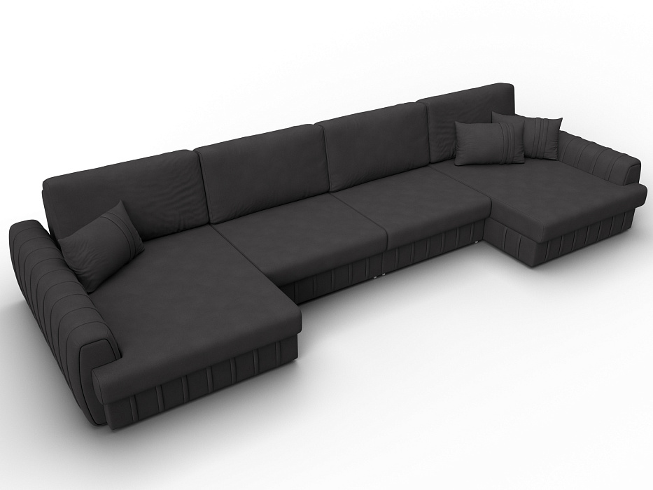 Диван П-образный Лига-057 НПБ Лонг (joly 08 коричневый)