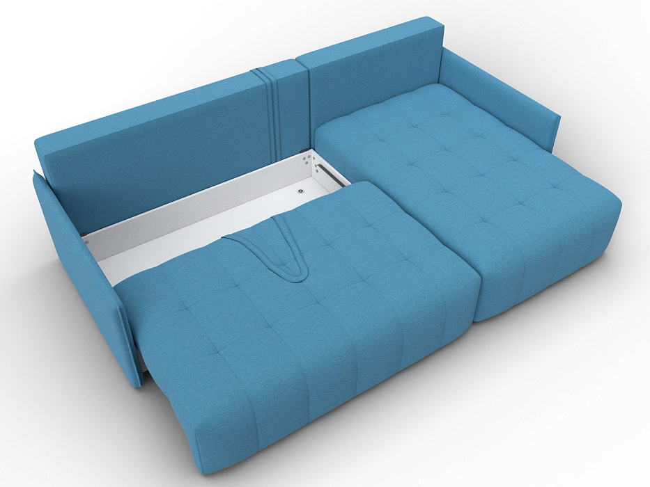 Диван угловой Лига-054 НПБ угол универсальный (амур 10 голубой)