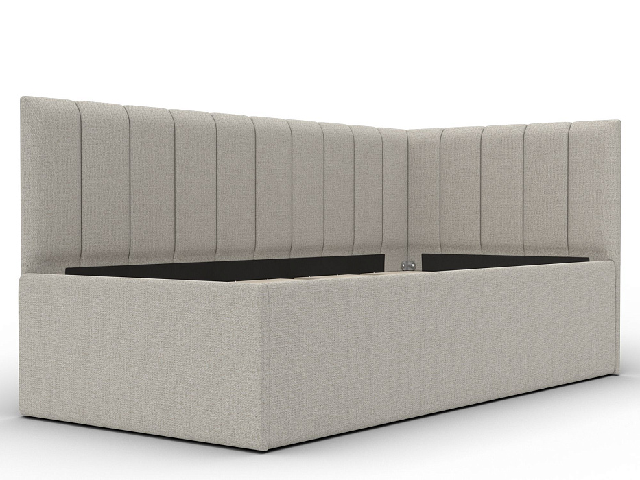 Кровать односпальная Лига-128 (90) (амур 02 бежевый)