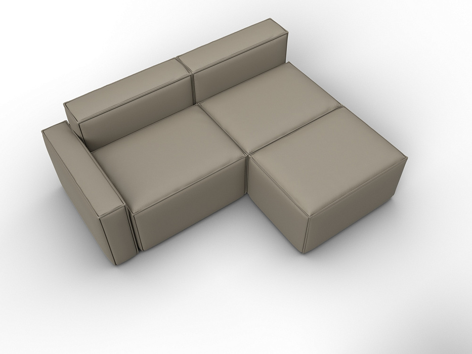 Диван угловой модульный Лига-063 угол левый (grifon 04 бежевый)