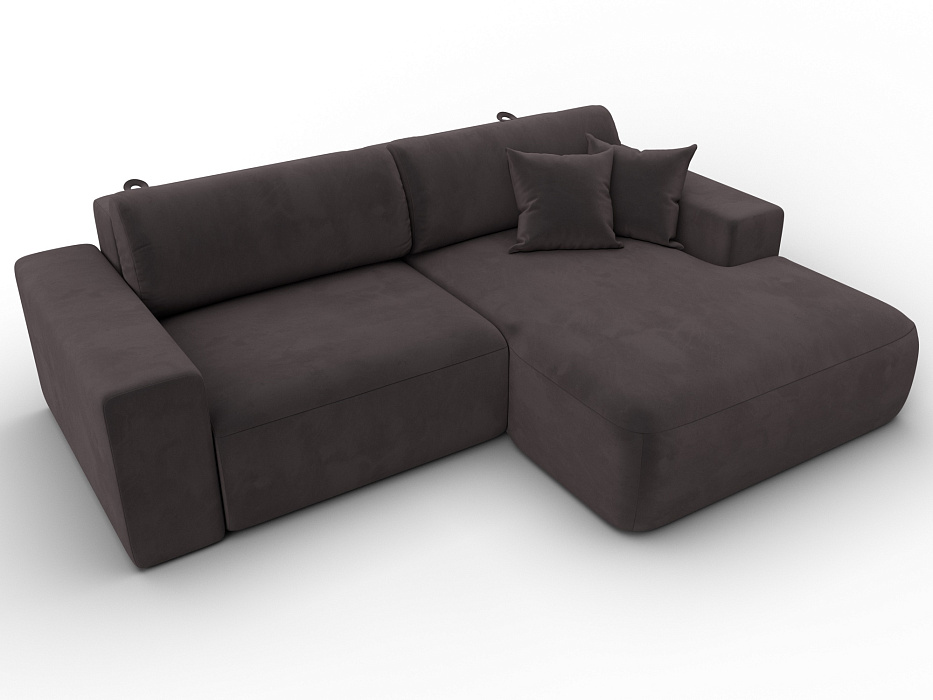 Диван угловой Лига-036 НПБ Классик правый угол (seven 727 коричневый)